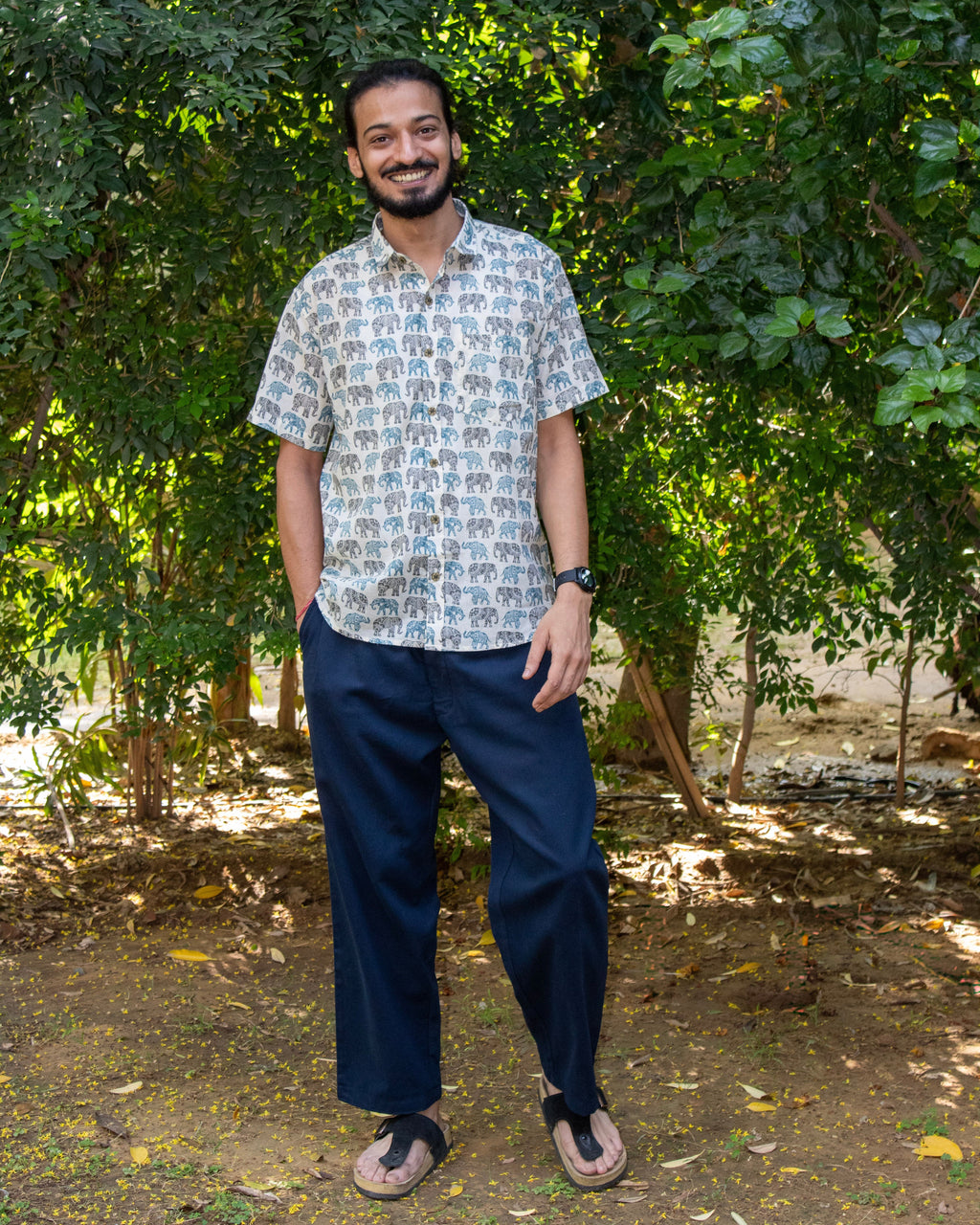 Spirited Casual Shirt - Elephant Print
