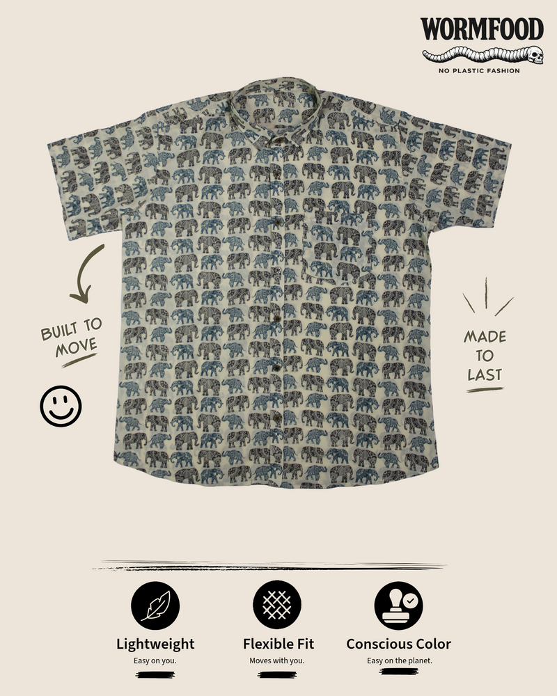 Spirited Casual Shirt - Elephant Print