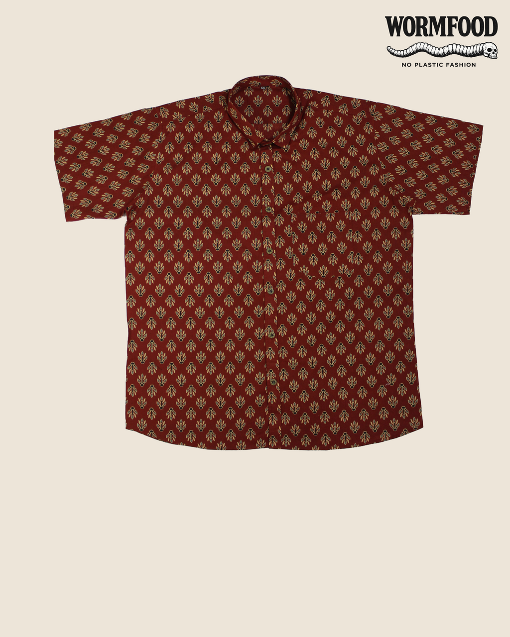 Spirited Casual Shirt - Maroon Ajrakh Motif
