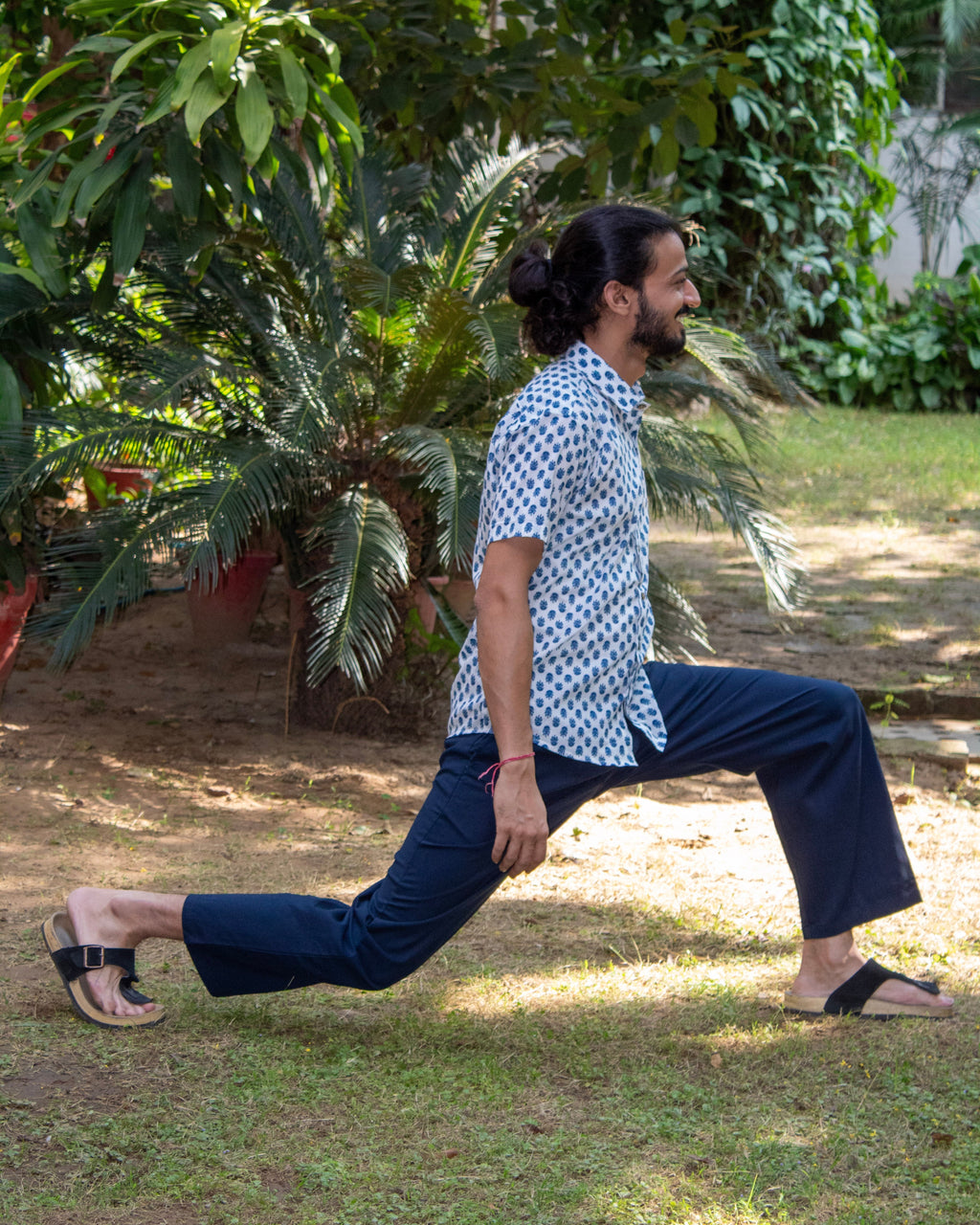 Spirited Casual Shirt - Navy Blossom
